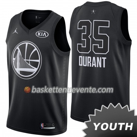 Maillot Basket Golden State Warriors Kevin Durant 35 2018 All-Star Jordan Brand Noir Swingman - Enfant